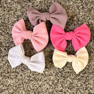 Colorful Bow Hair Clips Set for Kids
